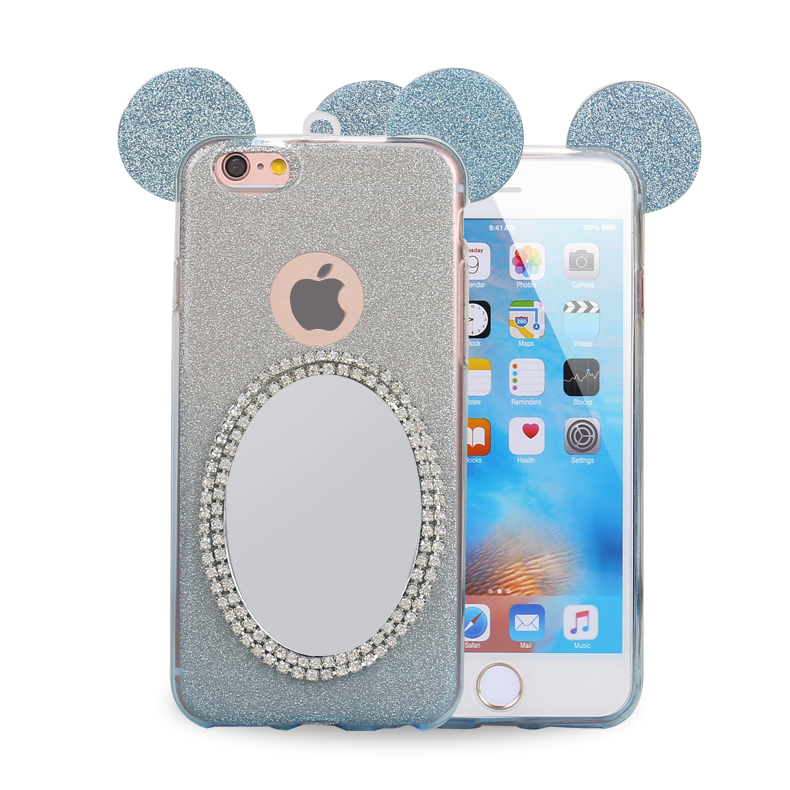 iPhone 6s / 6 4.7 Minnie Diamond Star MIRROR Case (Blue)